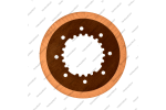 Фрикционный диск раздаточной коробки (142x2.0x19T/22T, односторонний, внутренние зубья)